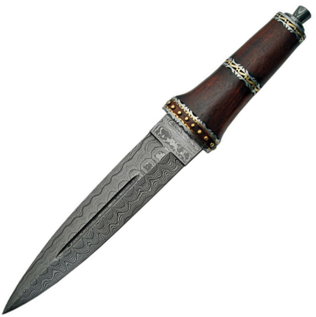 Damascus Dirk Wood Handle Knife - Damascus