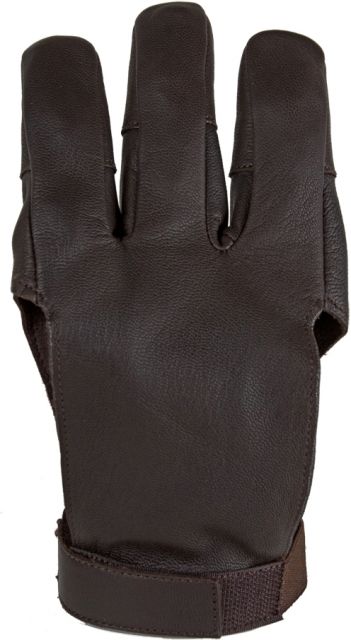 Damascus DWC Archery Shooting Glove Three Finger Design Velcro Strap Medium BrownDWCMED - Damascus Protective Gear