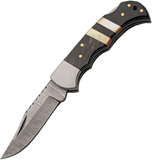 Damascus Ebony Tide Lockback