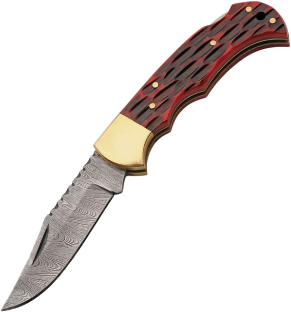 Damascus Emberlock Lockback - Damascus