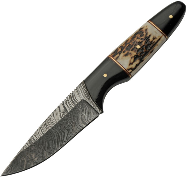 Damascus Fixed Blade Buffalo/Stag - Damascus