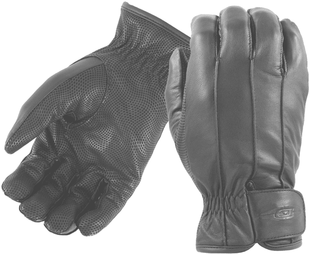 Damascus Goatskin Leather Insulated Winter Patrol Glove Black - Damascus