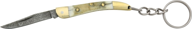 Damascus Key Chain Folder Knife - Damascus