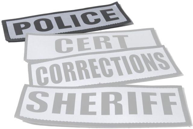 Damascus Protective Gear Reflective name plate POLICE Black/Silver - Damascus Protective Gear