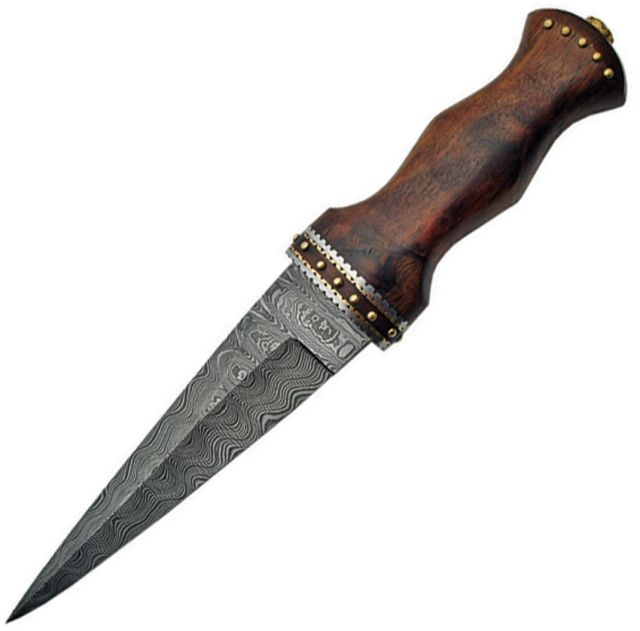 Damascus Sgian Dubh Dagger - Damascus