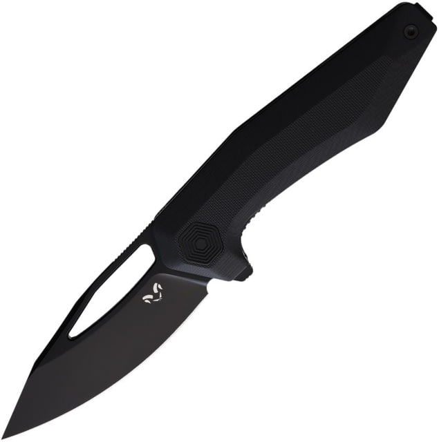 Damned Designs Brahma Black G10 Folding Knife 4.75in Closed 3.5in Black Coated 14C28N Sandvik Stainless Blade Black G10 Handle - Damned Designs