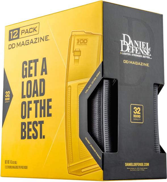 iel Defense Rifle Magazine AR-15/M4/M16 5.56mm 32 Rounds 12 Pack Black 32RD Ammo