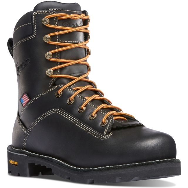 Danner Quarry USA 8in Alloy Toe Boots Black 8EE - Danner