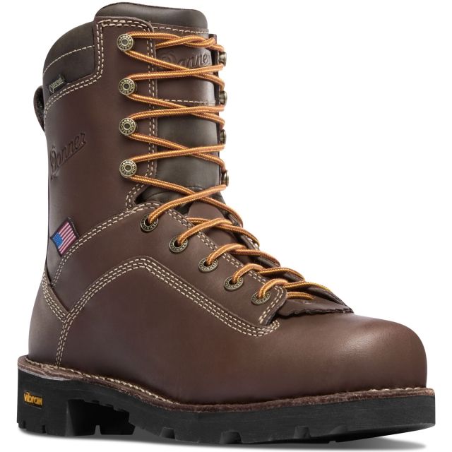 Danner Quarry USA 8in Alloy Toe Boots Brown 9.5EE E - Danner