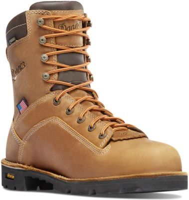 Danner Quarry USA 8in Alloy Toe Boots Distressed Brown 15EE - Danner