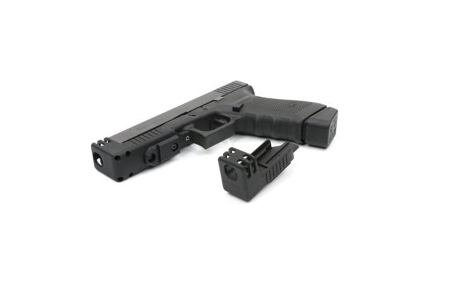 Dark Hour Defense Stand Off Device for Glock 20/21 Standard Size w/ Compensator & Rail Black - Dark Hour Defense