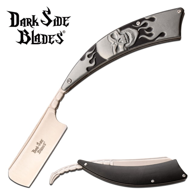Dark Side Blades Razor 3.75 in 3Cr13 Stainless Steel Razor Black/Gray - Dark Side Blades