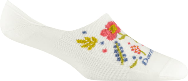 Darn Tough Garden Party No Show Hidden Lightweight Socks - Womens White Large