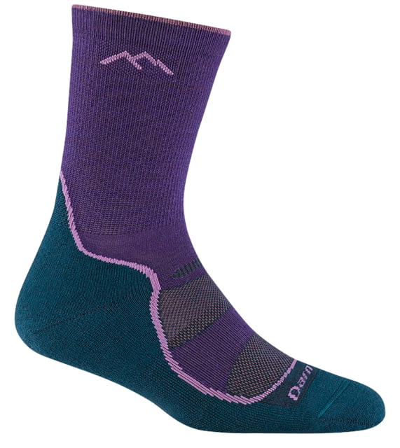 Darn Tough Light Hiker Micro Crew Lightweight Socks w/Cushion - Women's Grape Large