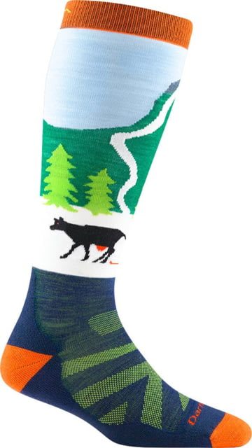 Darn Tough Pow Cow OTC Midweight w/ Cushion Socks - Kids Green Small