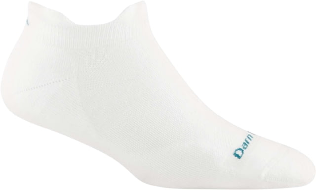 Darn Tough Run Coolmax No Show Tab Ultra-Lightweight Running Sock w/Cushion - Womens White Medium