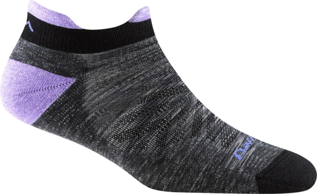 Darn Tough Run No Show Tab Ultra-Lightweight Running Sock w/Cushion - Womens Space Gray Medium