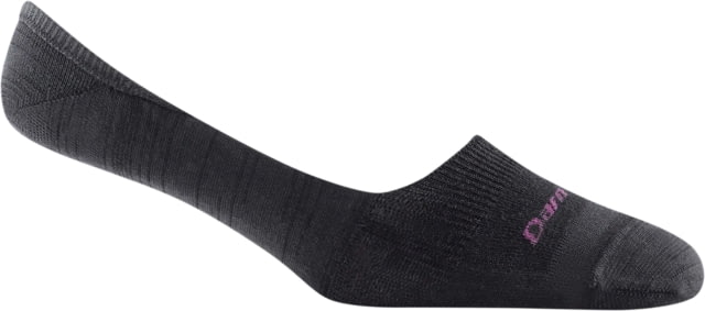 Darn Tough Top Down Solid No Show Invisible Lightweight Sock - Womens Black Large