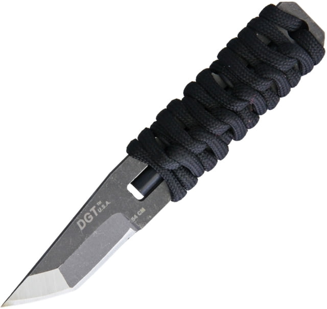 Darrel Ralph DGT Shadrach Knife 5.13in Overall 1.88in Black Stonewash 154Cm SS Blade Black Paracord Wrapped DGT SHADRACH - Darrel Ralph