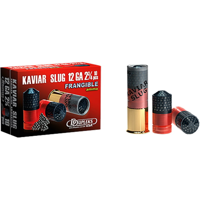 Ddupleks Kaviar 12 Gauge 1 1/16 oz 2 3/4in Shotgun Slug Ammo 10 Rounds - Ddupleks
