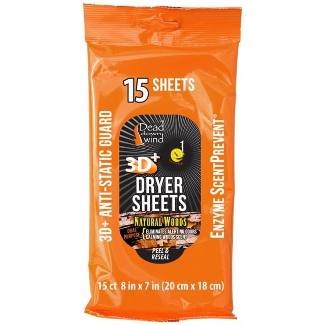 Dead Down Wind Dryer Sheets Natural Woods Orange Pack of 15