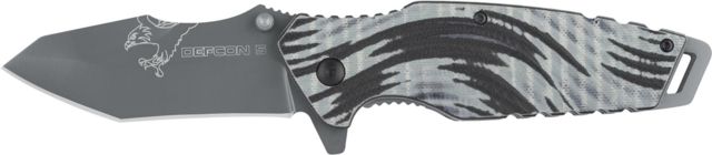 Defcon 5 Charlie Tactical Folding Knife 3.14in SS 8Cr13MOV SS Blade w/ Ti Coating G10 Handle Two-Tone - Defcon 5