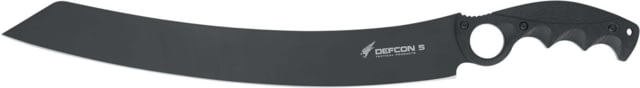 Defcon 5 Tango Machete 8 in Blade G-10 Handle w/Finger Ring Ti-Coated 3Cr Blade Black - Defcon 5