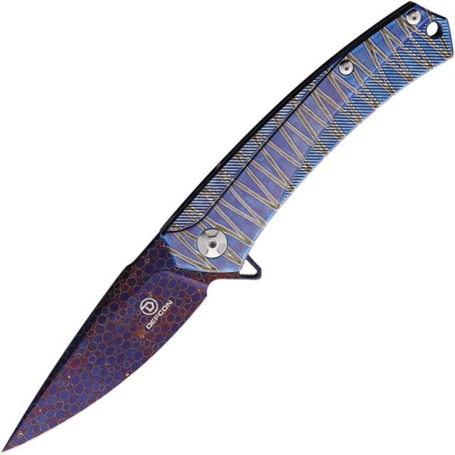 Defcon JK Series Framelock Damascus - Defcon