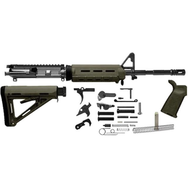Del-Ton Pre-Ban M4 Carbine Rifle Kit w/OD Green MLOK Furniture 5.56x45mm NATO 16 in 1-9 Twist Matte Black - Del-Ton
