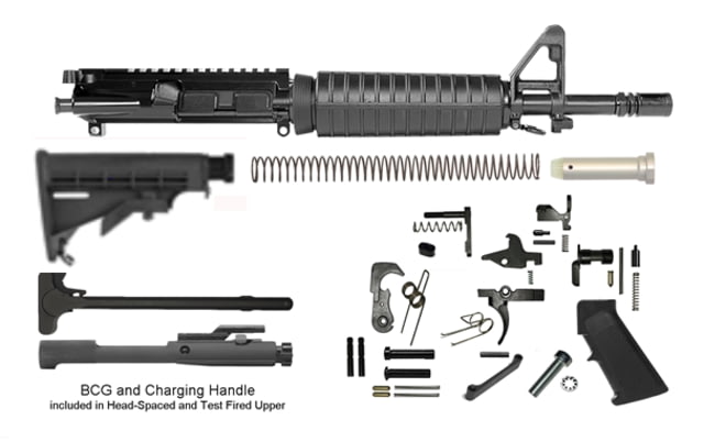 Del-Ton Pre-Ban Heavy Profile Rifle Complete Upper Receiver 5.56x45mm NATO 11.5in Pistol Length Black - Del-Ton