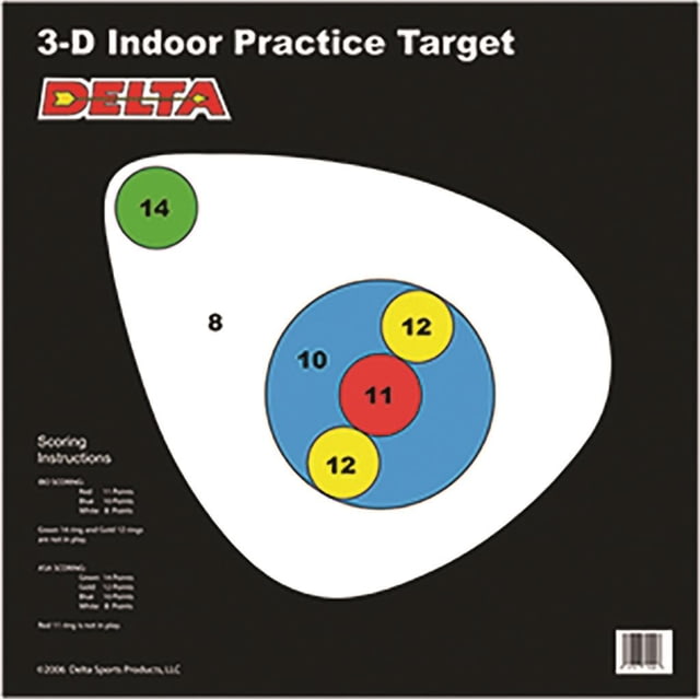 Delta McKenzie ASA DAIR Target Right Facing 25 pk. Multi-colored - Delta Mckenzie