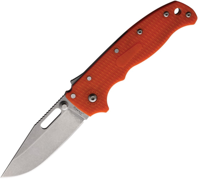 Demko AD 20.5 Shark-Lock Org 3.00 in Folding Knife Orange checkered G10