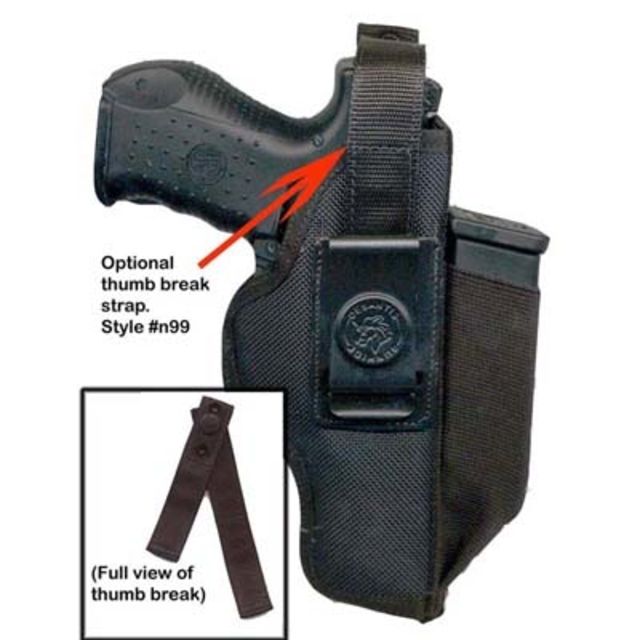 DeSantis Thumb Break Strap for N87 Marking Codes R7 SA 96 Ambidextrous Nylon Black - Desantis