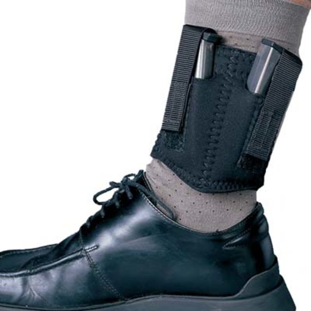 DeSantis Neoprene Ankle Double Magazine Pouch Fits Most Standard 9mm/40cal Magazines Ambidextrous Nylon Black