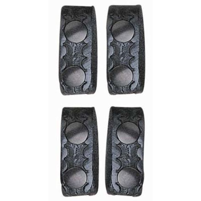 DeSantis Uniform Belt Keeper Hidden Snap Closure Ambidextrous Basketweave Black Pack of 4 - Desantis