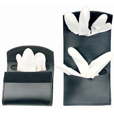 DeSantis Double Latex Glove Pouch Holds several pair of gloves Ambidextrous Basketweave Black - Desantis