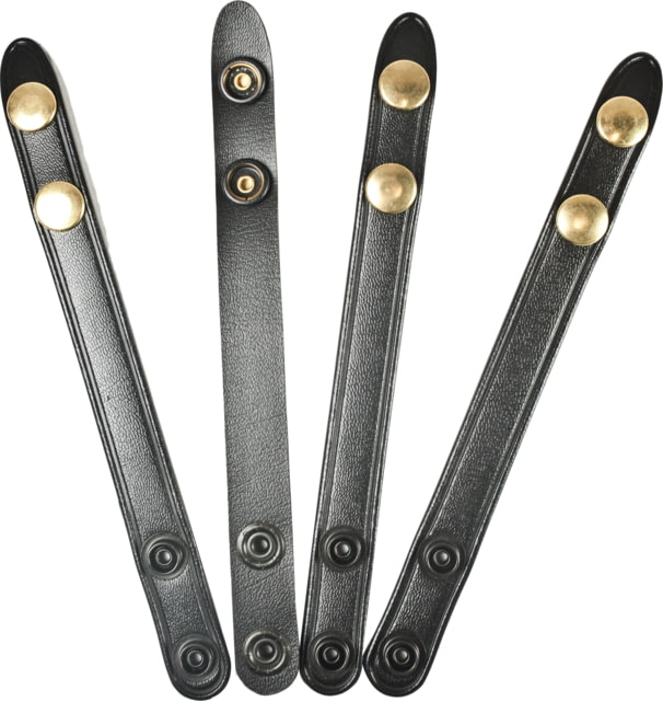 DeSantis Synlfex Belt Keepers - Set of 4 Brass Snap Closure Ambidextrous Black - Desantis