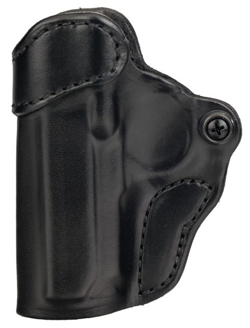 DeSantis Criss-Cross Belt Leather Holster SIG Sauer P938 Kimber Micro 9mm Left Hand Plain Black - Desantis