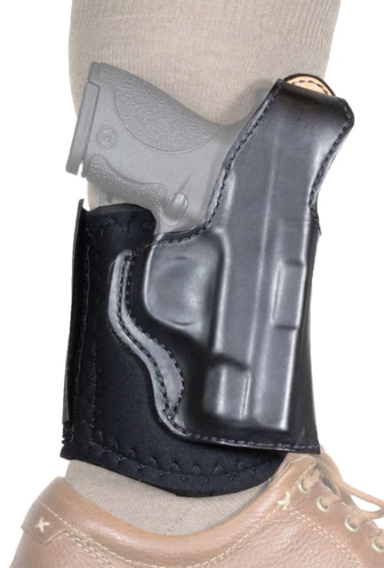 DeSantis Die Hard Ankle Rig Holster Springfield Hellcat Pro w/ or w/o Red Dot Sight Left Leather Black - Desantis