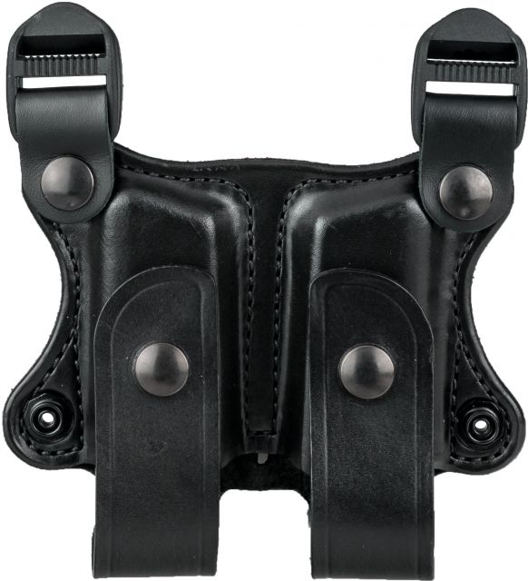 DeSantis Double Magazine Pouch for Shoulder Rigs S&W M&P Shield 9/40 Ambidextrous Plain Black - Desantis