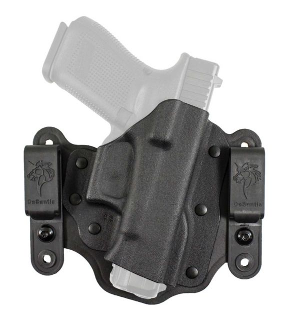 DeSantis Intruder 2.0 IWB/OWB Leather Belt Holster S&W M&P Shield .45 Right Hand Kydex Black - Desantis