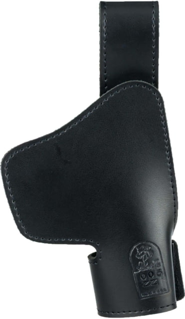DeSantis Invisible Agent Leather IWB Holster w/o Clip Fits Most Semi Autos and Revolvers Left Hand Plain Black - Desantis