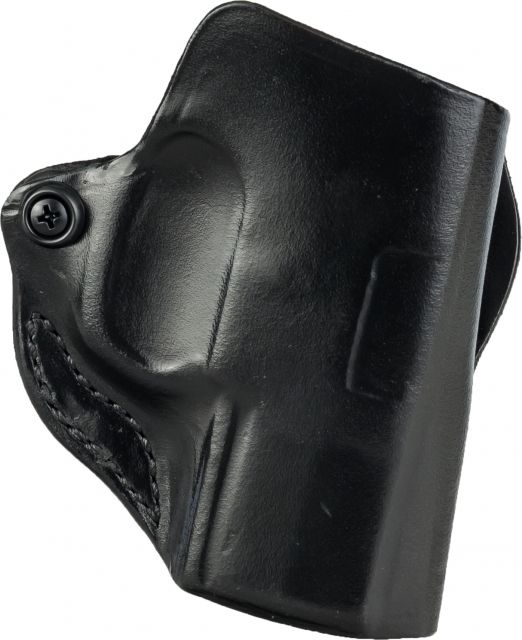 DeSantis Mini Scabbard Leather Belt Holsters Ruger LCP II Left Hand Plain Black - Desantis