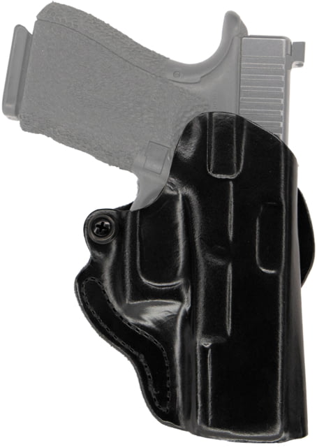 DeSantis Mini Scabbard Leather Belt Holster H&K CC9 With Or Without Red Dot Sight Right Black - Desantis