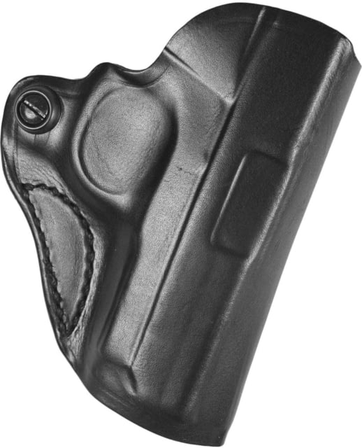 DeSantis Mini Scabbard Leather Belt Holster - Glock Glock 17 22 31 Left Hand Plain Black - Desantis