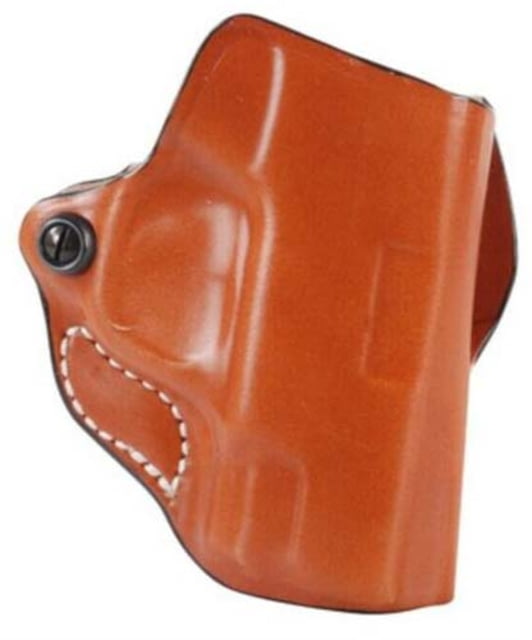 DeSantis Mini Scabbard Leather Belt Holster - Glock Glock 19 23 32 36 19X 45 Left Hand Plain Tan - Desantis