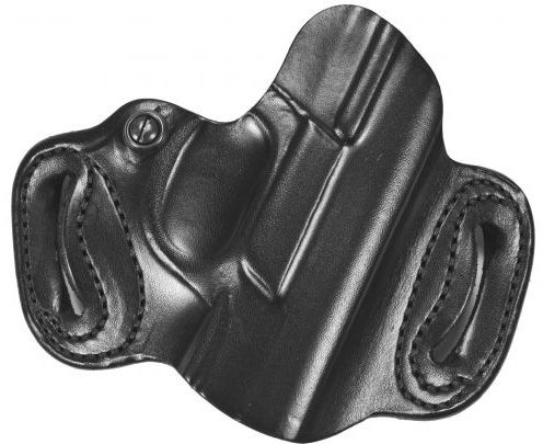 DeSantis Mini Slide Leather Belt Holsters S&W M&P 9/40 M&P CPT 9/40 45C M2.0 4 1/4in Left Hand Plain Black - Desantis