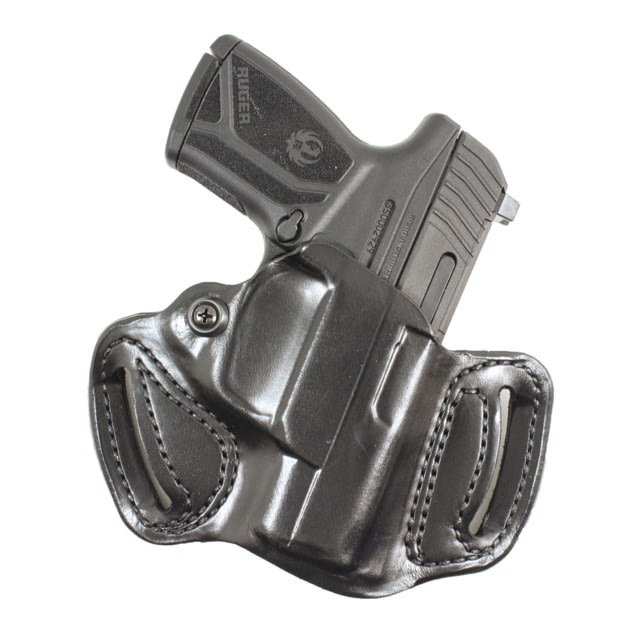 DeSantis Mini Slide OWB Belt Holster Unlined Leather RM1C Left Hand Plain Black RM1C - Desantis