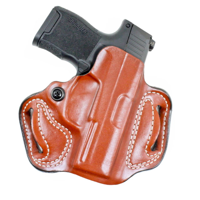 DeSantis Mini Slide OWB Belt Holster Unlined Leather RM1C Left Hand Plain Tan RM1C - Desantis