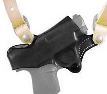 DeSantis New York Undercover - Shoulder Leather Holster Only S&W M&P Shield 9/40/45 Left Hand Plain Black - Desantis